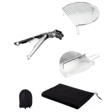 DragonPack 6600 M Pack de accesorios para barbacoa kamado que incluye pinzas, cubierta protectora, recolector de cenizas y expansor de parrilla.