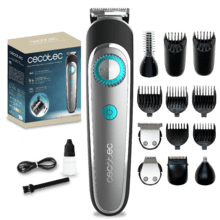 PrecisionCare Multigrooming Trimmer Multigrooming con 6 cabezales, con 5 peines en medidas de 3/6/9/12/15 mm, y 2 peines regulables de 1 a 10 mm y de 11 a 20 mm, un peine corporal y resistencia IPX7.