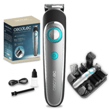 PrecisionCare Multigrooming Trimmer Multigrooming con 6 cabezales, con 5 peines en medidas de 3/6/9/12/15 mm, y 2 peines regulables de 1 a 10 mm y de 11 a 20 mm, un peine corporal y resistencia IPX7.