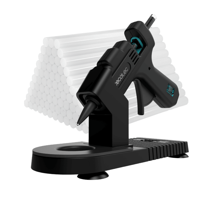 Perfect Fix 20 Pistola de colar com 20W de potência. Aquecimento ultrarrápido. Até 180ºC Inclui estojo, protetor de mesa e 80 hastes de silicone.