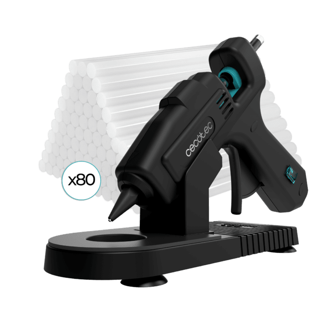 Perfect Fix 100 Pro Pistola de silicona caliente con 100W de potencia. Calentamiento ultrarapido. Hasta 180ºC. Incluye protector de mesa y 80 barras de silicona.