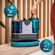 Conga 7000 Carpet&Spot Clean Steam XXL Limpiatapicerías con 1700 W de potencia. Uso de vapor para desincrustar mejor la suciedad. Depósito de agua limpia de 1600 ml y de agua sucia de 950 ml. Radio de acción de 7 metros.