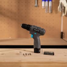 PowerForce 1000 Taladro Atornillador de 12V y 2.000mAh con puntas y brocas