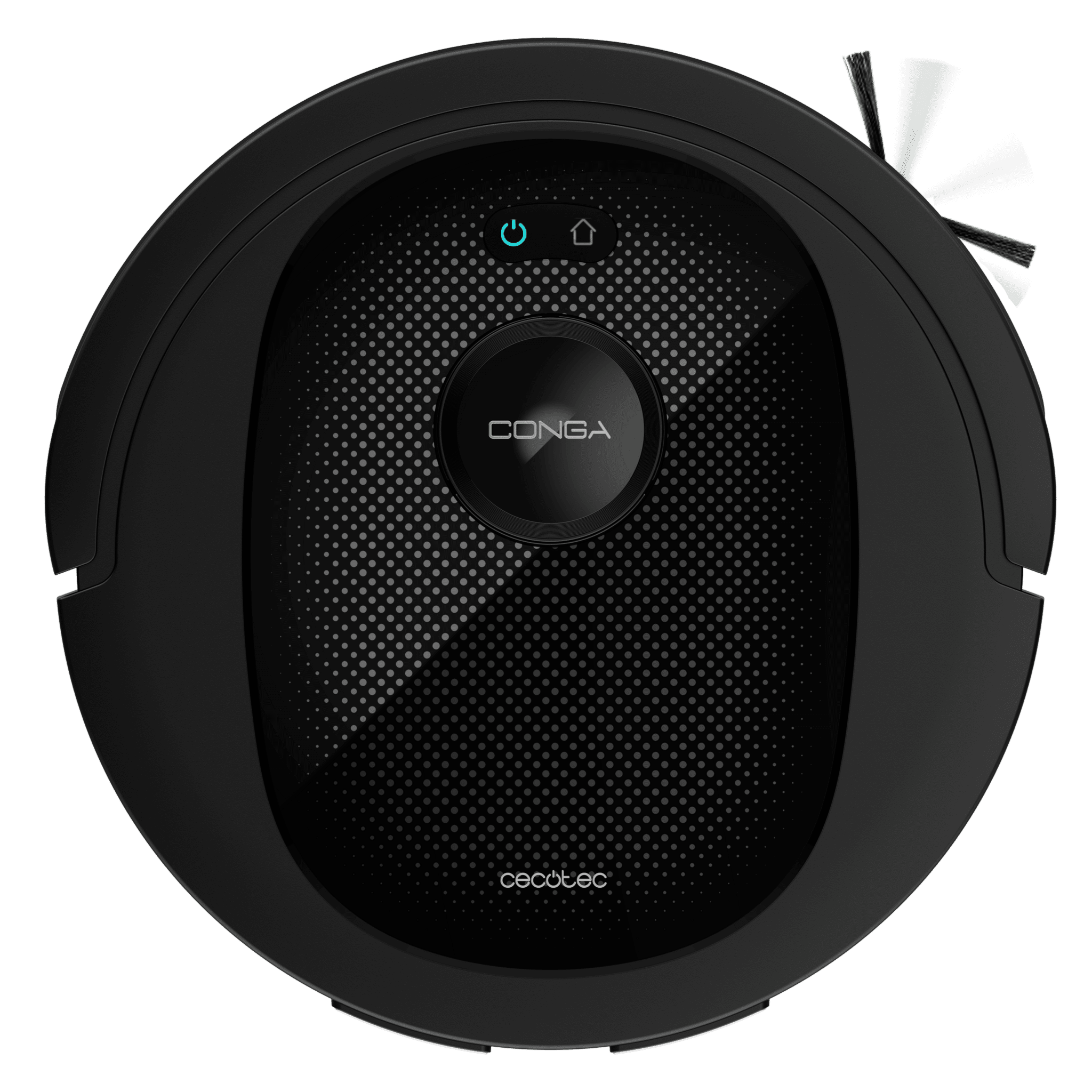 Vista superior del robot aspirador Cecotec Conga 8490 Ultimate negro