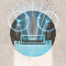 Conga M20 Robot aspirador con Navegación giroscópica ordenada, 7000 Pa de succión, 160m2 de autonomía, sensores anticaídas, APP y dos cepillos laterales.