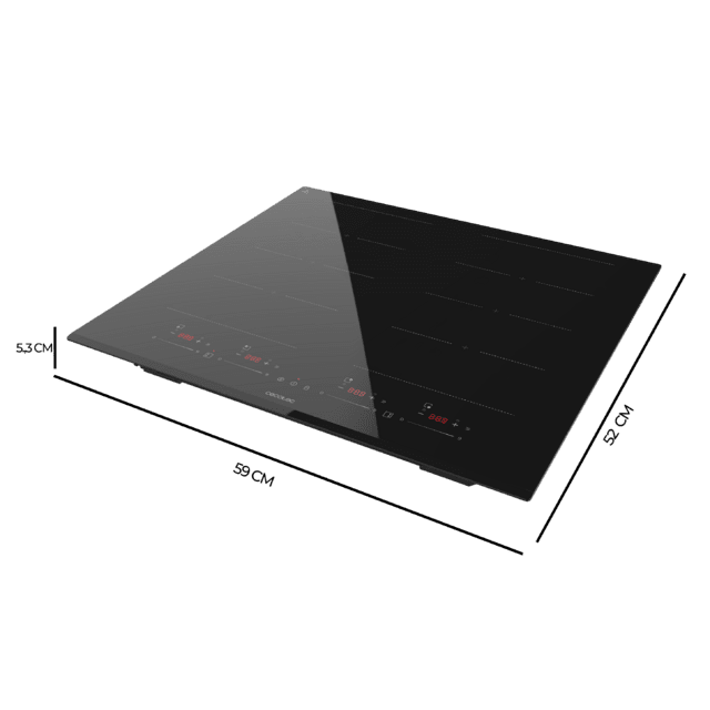 Bolero Squad I 4800 TotalFlex TotalFlex 2-Zonen-Induktionskochfeld, max. Leistung 7400W, 9 Stufen mit Booster-Funktion, Timer, Restwärmeanzeige, Kid Lock, automatische Sicherheitsabschaltung, Touch Slider Control.