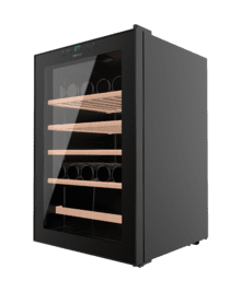 Bolero GrandSommelier 4850 Black Compressor Vinoteca de 48 botellas de capacidad con sistema compresor de enfriamiento, que garantiza un alto rendimiento. Temperatura regulable y luz LED interior.