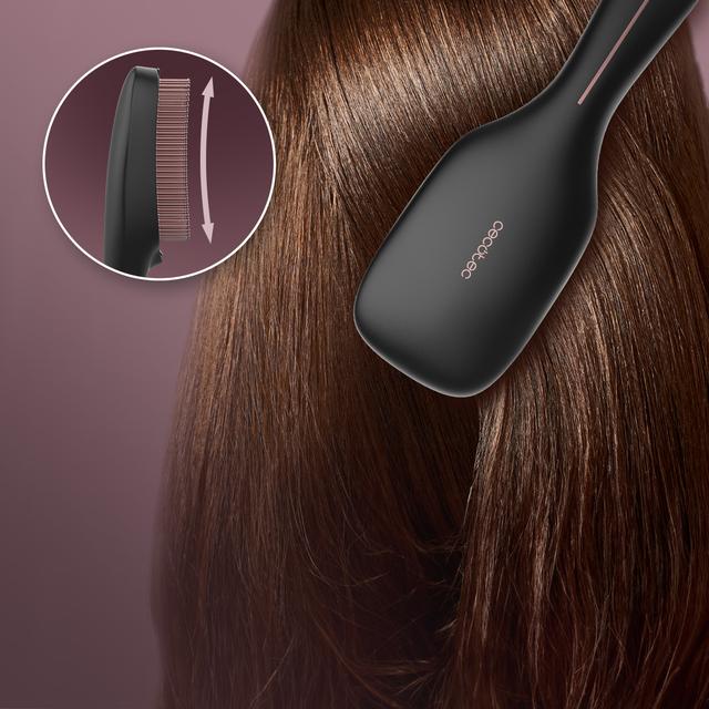 HairCare Revitalize Escova reparadora capilar com 5 tecnologias: vibração, íons negativos, microcorrentes EMS, laser de baixa potência (LLLT) e luz LED vermelha e azul. Substitua sua escova convencional e ajude a regenerar as cutículas capilares.