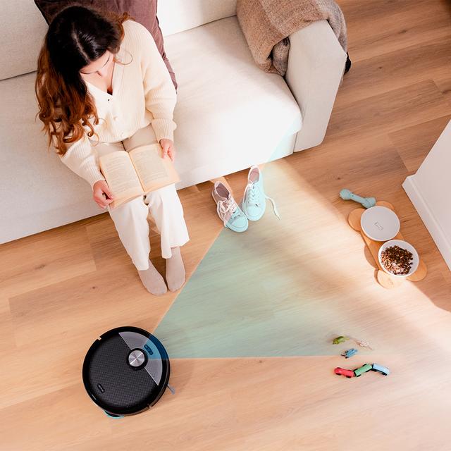 Conga 16090 AI SpinArm Home&Wash Robot aspirador con Tecnología láser de navegación y detección de objetos. Base de autovaciado con tanques de polvo y agua, limpieza y secado de mopas. Cepillo de silicona. Mopas giratorias y elevables. Cepillo lateral. Motor de succión 8000 Pa. App y asistentes virtuales.