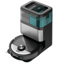 Conga 16090 AI SpinArm Home&Wash Robot aspirador con Tecnología láser de navegación y detección de objetos. Base de autovaciado con tanques de polvo y agua, limpieza y secado de mopas. Cepillo de silicona. Mopas giratorias y elevables. Cepillo lateral. Motor de succión 8000 Pa. App y asistentes virtuales.