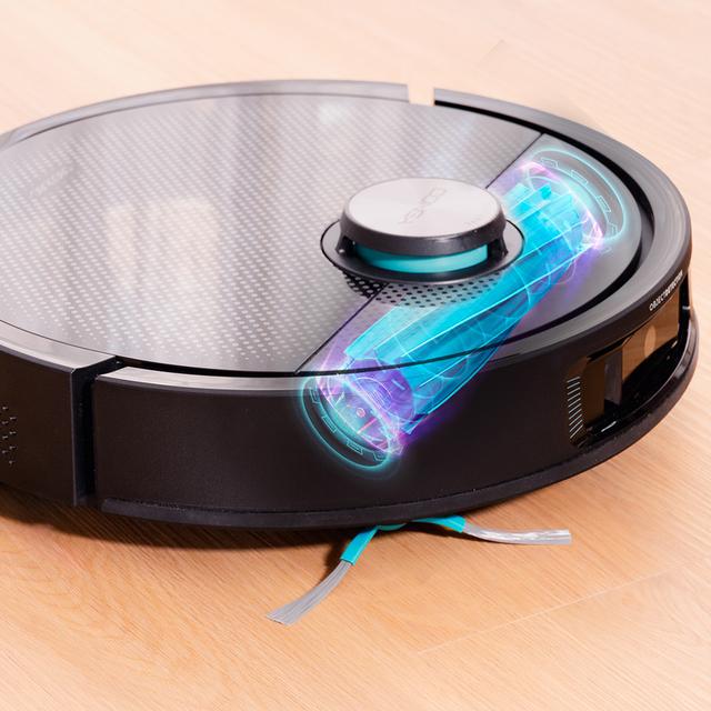 Conga 16090 AI SpinArm Home&Wash Robot aspirador con Tecnología láser de navegación y detección de objetos. Base de autovaciado con tanques de polvo y agua, limpieza y secado de mopas. Cepillo de silicona. Mopas giratorias y elevables. Cepillo lateral. Motor de succión 8000 Pa. App y asistentes virtuales.