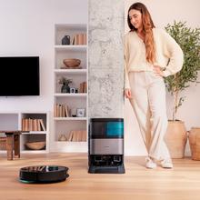 Conga 16090 AI SpinArm Home&Wash Robot aspirador con Tecnología láser de navegación y detección de objetos. Base de autovaciado con tanques de polvo y agua, limpieza y secado de mopas. Cepillo de silicona. Mopas giratorias y elevables. Cepillo lateral. Motor de succión 8000 Pa. App y asistentes virtuales.