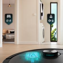 Conga 20090 ProAI InfinitySoap Cut&Spa Robot aspirador con Tecnología láser de navegación y detección de objetos. Base de autovaciado con tanques de agua limpia y agua sucia, bolsa de polvo y dosificador de jabón. Autolimpieza y secado de mopas. Mopas giratorias, elevables y extensibles. 8000 Pa de presión de succión. Control APP y asistentes virtuales. Sistema Hair Cutting en la base de autovaciado para eliminar los pelos del cepillo.