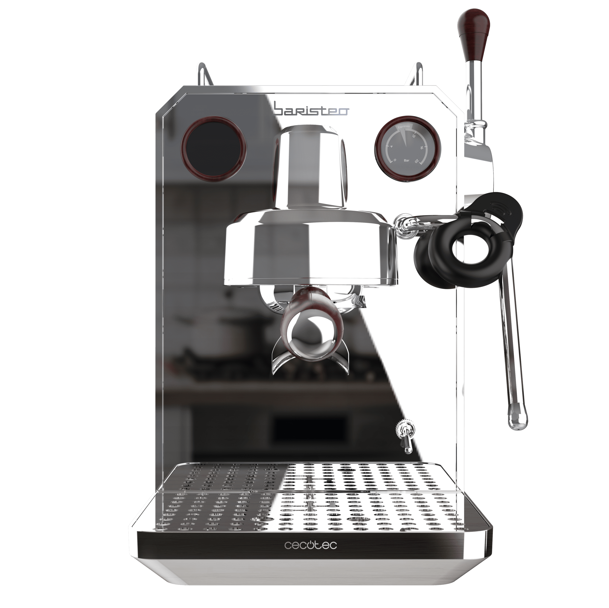 Vista frontal de la cafetera CECOTEC Baristeo Intima