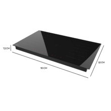 Piano Cottura a Induzione Bolero Squad I 5600 FullFlex90 Cecotec Bolero Squad I 5600 FullFlex90 – Doppia Zona Flex e Zona Extra Large, Potenza Totale 10200W, Touch Control Invisibile, Mantieni Caldo, Blocco Bambini, Timer Individuale, Larghezza 90 cm, Colore Nero con Frontale Smussato. Massima flessibilità e potenza nella tua cucina!