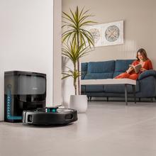 Conga 9590 Spin Revolution Ultra Power Home Robot aspirador con navegación láser. Evita objetos. 4 en 1: barre, aspira, friega y pasa las mopas. 10.000 Pa de succión. Máximo 240 minutos de autonomía. Fregado profesional con mopas giratorias. Cepillo de silicona, óptimo para pelo de mascotas. 1 cepillo lateral. 4 niveles de potencia de aspiración y fregado. Control APP Cecotec y asistentes virtuales.