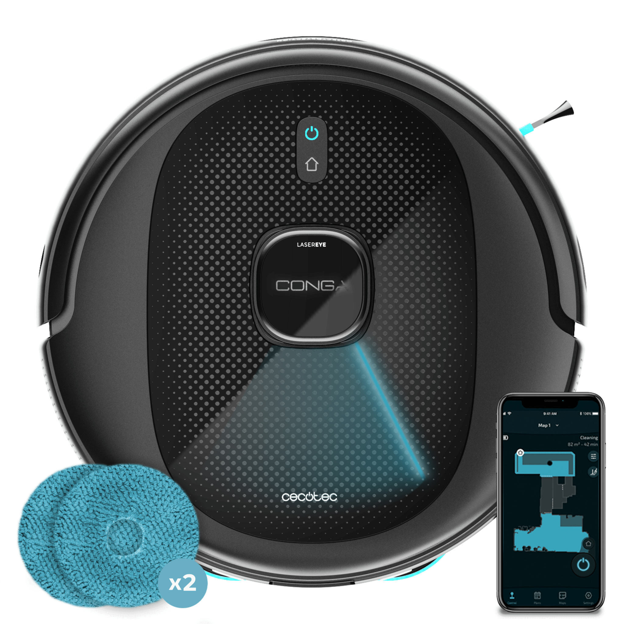 Robot aspirador Cecotec Conga 9990 AI con navegación láser y app