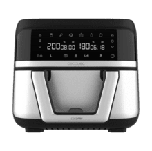 Friggitrice ad aria compressa Cecofry Dual 9000 Oil-free Friggitrice oil-free digitale e compatta da 9 L con capacità di 9 L, tecnologia PerfectCook e parete divisoria mobile per scegliere tra due cestelli con doppia temperatura o diventare un unico secchio.