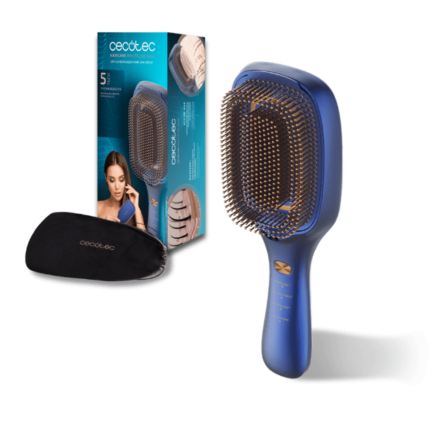 Cepillo Cecotec HairCare Revitalize Blue con caja y bolsa de almacenamiento