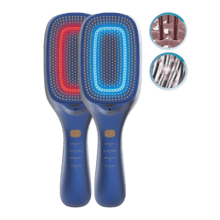 HairCare Revitalize Blue Spazzola per capelli con 5 tecnologie: vibrazione, ioni negativi, microcorrenti EMS, laser a bassa potenza (LLLT) e luce LED rossa e blu.  Sostituisce la spazzola tradizionale e aiuta a rigenerare le cuticole dei capelli.