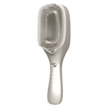 HairCare Revitalize Champagne Spazzola per capelli con 5 tecnologie: vibrazione, ioni negativi, microcorrenti EMS, laser a bassa potenza (LLLT) e luce LED rossa e blu.  Sostituisce la spazzola tradizionale e aiuta a rigenerare le cuticole dei capelli.