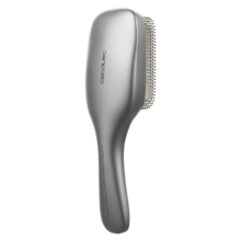 HairCare Revitalize Aluminium Brosse réparatrice de cheveux avec 5 technologies : vibration, ions négatifs, microcourants EMS, laser basse puissance (LLLT) et lumière LED rouge et bleue. Remplacez votre brosse conventionnelle et aidez à régénérer les cuticules des cheveux.