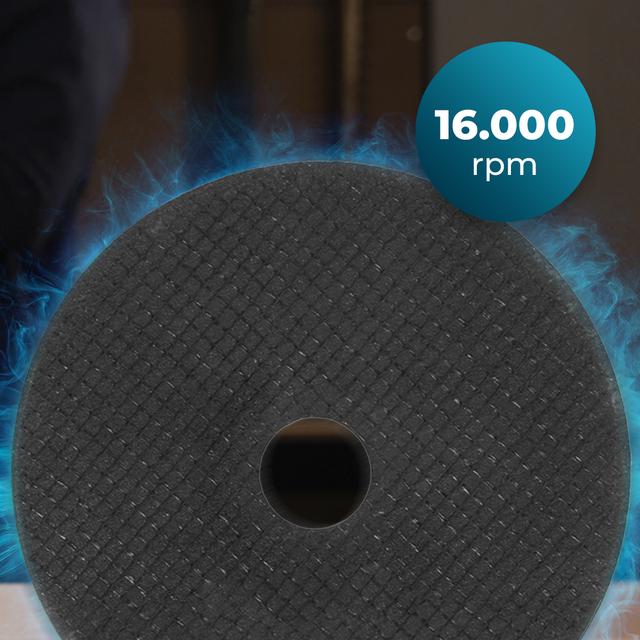 RadialPower 1000 Filtra Amoladora angular con 1000W de potencia. Filtros para proteger el motor del polvo. Compatible con discos de 125mm. Velocidad hasta 16.000rpm. Incluye 8 discos y maletín.