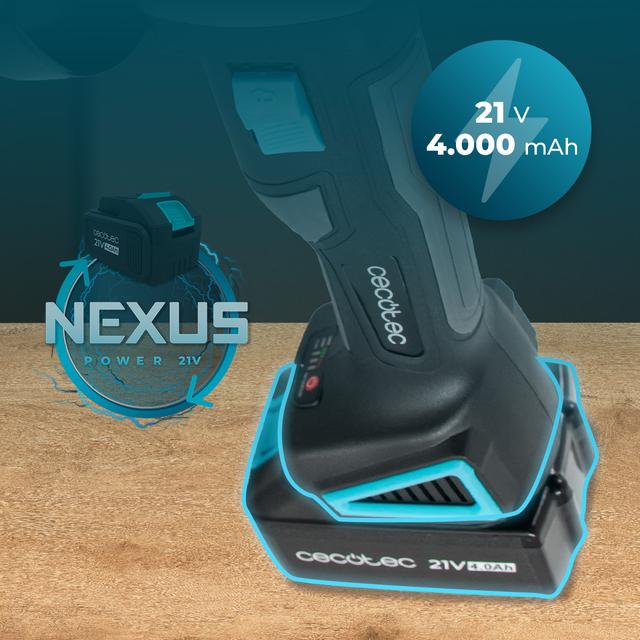 RadialPower 2120 Freemove Amoladora angular batería 21V. Motor sin escobillas, Brushless. Compatible con discos de 125mm. Velocidad hasta 12.000rpm. Incluye 8 discos y maletín.
