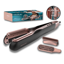 RitualCare Air Lisse 2in1 Black Secador Plancha de pelo con aire con 2 cabezales: cepillo y concentrador. Tiene 106000 rpm con un motor digital de alta tecnología. Seca y alisa tu cabello con esta plancha ahorrando tiempo.