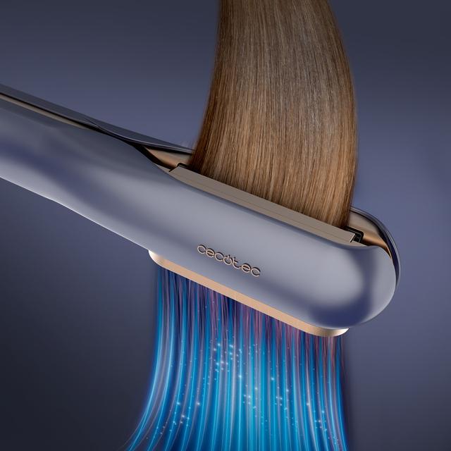 Lisseur RitualCare Air Lisse 2en1 Blue Air avec 2 têtes : brosse et concentrateur. Il dispose de 106 000 tr/min avec un moteur numérique de haute technologie. Séchez et lissez vos cheveux avec ce fer pour gagner du temps.