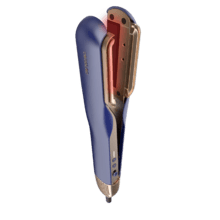 Alisador de cabelo RitualCare Air Lisse 2 em 1 Blue Air com 2 cabeças: escova e concentrador. Possui 106.000 rpm com motor digital de alta tecnologia. Seque e alise os cabelos com este ferro, economizando tempo.