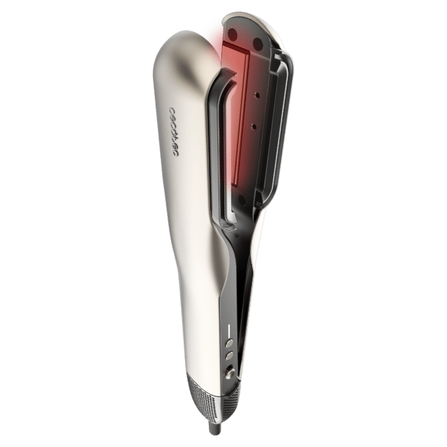 RitualCare Air Lisse 2in1 Aluminum Secador Plancha de pelo con aire con 2 cabezales: cepillo y concentrador. Tiene 106000 rpm con un motor digital de alta tecnología. Seca y alisa tu cabello con esta plancha ahorrando tiempo.