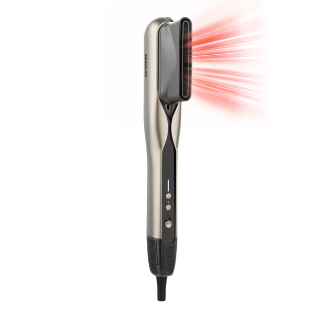 Piastra per capelli RitualCare Air Lisse 2in1 Aluminium Air con 2 testine: spazzola e concentratore. Ha 106000 giri al minuto con un motore digitale ad alta tecnologia. Asciuga e liscia i capelli con questo ferro, risparmiando tempo.