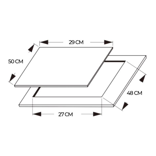 Bolero Squad G 2200S Inox Placa de gas, 2 fuegos, acabado en acero inoxidable, parrillas individuales de hierro fundido, potencia de 5,25kW, quemador WOK triple corona, encendido eléctrico, sistema de seguridad de las válvulas, para gas natural y accesorio para la conversión de gas incluído.