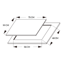 Bolero Squad G 2200F Inox Placa de gas, 2 fuegos, acabado en acero inoxidable, parrilla completa de hierro fundido, potencia de 5,25kW, quemador WOK triple corona, encendido eléctrico, sistema de seguridad de las válvulas, para gas natural y accesorio para la conversión de gas incluído.