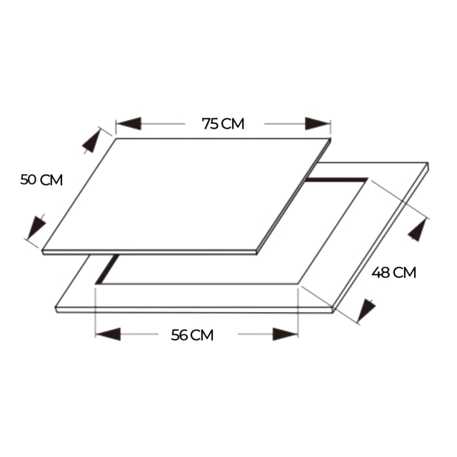 Bolero Squad G 5200S Inox Placa de gas, 5 fuegos, acabado en acero inoxidable, parrillas individuales de hierro fundido, potencia de 11kW, quemador WOK triple corona, encendido eléctrico, sistema de seguridad de las válvulas, para gas natural y accesorio para la conversión de gas incluído.