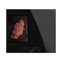 Plaque de cuisson à induction Bolero Squad I 4001 Flex avec 1 zone et 1 zone flexible, 9 niveaux, Minuterie, Fonction Booster, puissance max. 7 200 W, commande Touch Slider, Stop&Go, Kid Lock et chauffage à faible puissance.