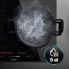 Plaque de cuisson à induction Bolero Squad I 4001 Flex avec 1 zone et 1 zone flexible, 9 niveaux, Minuterie, Fonction Booster, puissance max. 7 200 W, commande Touch Slider, Stop&Go, Kid Lock et chauffage à faible puissance.