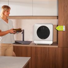 Bolero Aguazero 1100 Mini Lavavajiillas compacto de 3 servicios blanco, clase C, con 6 programas y  Touch Control Panel. Con funciones como Long Storage y Delay Start