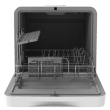 Bolero Aguazero 1100 Lavavajiillas compacto de 3 servicios blanco, clase C, con 6 programas y  Touch Control Panel. Con funciones como Long Storage y Delay Start