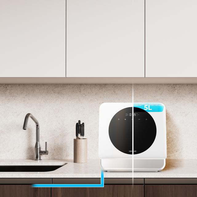 Bolero Aguazero 1100 Lavavajiillas compacto de 3 servicios blanco, clase C, con 6 programas y  Touch Control Panel. Con funciones como Long Storage y Delay Start