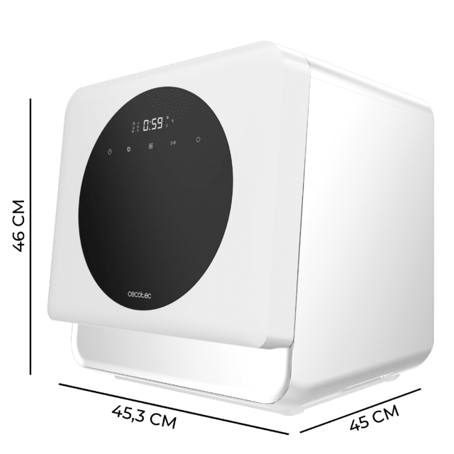 Bolero Aguazero 1100 Lavavajiillas compacto de 3 servicios blanco, clase C, con 6 programas y  Touch Control Panel. Con funciones como Long Storage y Delay Start