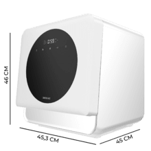 Bolero Aguazero 1100 Lavavajiillas compacto de 3 servicios blanco, clase C, con 6 programas y  Touch Control Panel. Con funciones como Long Storage y Delay Start