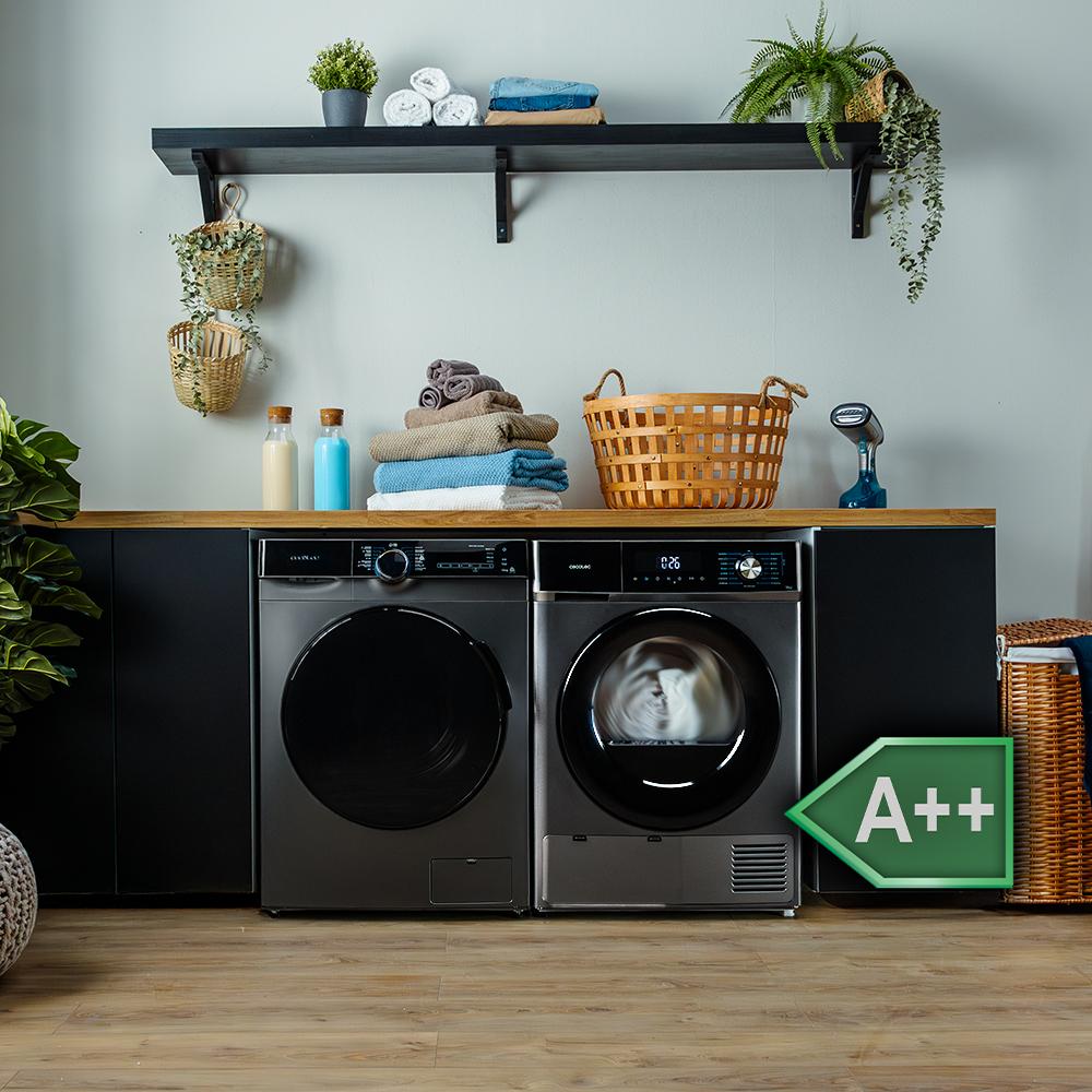 Secadora De Ropa Cecotec 9kg Bomba De Calor - Clase A++, 15 Programas, Secado Automático, Silenciosa, Función Planchado Fácil