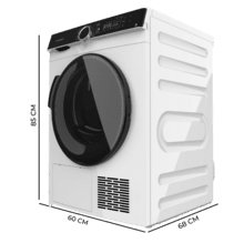 Bolero Dresscode Dry 10500 Inverter Secadora bomba de calor color steel con capacidad de 10kg, clase A+++, Motor Inverter Plus, certificación Woolmark, 14 programas, y funciones UV Care y Planchado Fácil