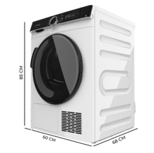 Bolero Dresscode Dry 10500 Inverter Secadora bomba de calor color steel con capacidad de 10kg, clase A+++, motor Inverter, certificación Woolmark, 14 programas, y funciones SpaCare y planchado fácil