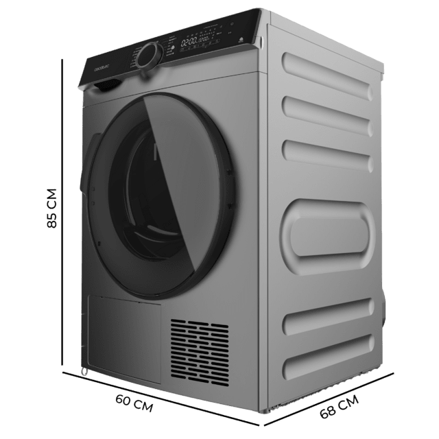 Bolero Dresscode Dry 10500 Inverter Steel Secadora bomba de calor con capacidad de 10kg, clase A+++, Motor Inverter Plus, certificación Woolmark, 14 programas, y funciones UV Care y Planchado Fácil