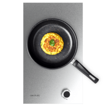 Bolero Squad G 1400S Inox - Placa de gas de 1 Fuego, 3.4kW, Acero Inoxidable, Parrillas de Hierro Fundido, Quemador WOK Triple Corona, Encendido Electrónico, Seguridad en Válvulas, accesorio para la conversión de gas incluído.