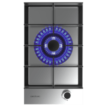 Bolero Squad G 1400F Inox Plaque de cuisson à gaz Cecotec Bolero Squad G 1400F Inox - avec 1 foyer, 3.4 kW, acier inoxydable, grilles en fonte, foyer WOK à triple anneau, allumage électronique, système de sécurité des valves, conversion au gaz butane.