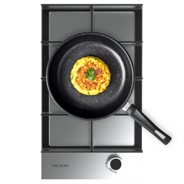 Bolero Squad G 1400F Inox Plaque de cuisson à gaz Cecotec Bolero Squad G 1400F Inox - avec 1 foyer, 3.4 kW, acier inoxydable, grilles en fonte, foyer WOK à triple anneau, allumage électronique, système de sécurité des valves, conversion au gaz butane.